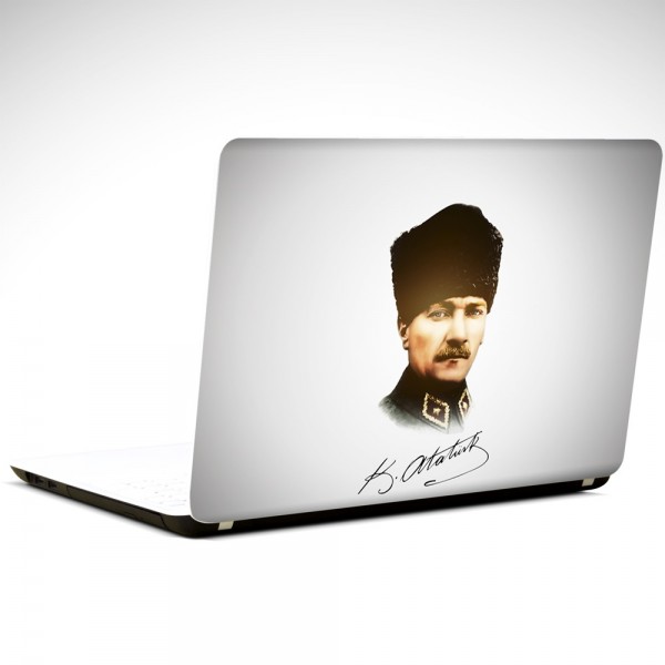 Atatürk ve İmza Laptop Sticker