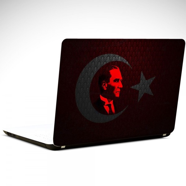 Atatürk ve Bayrak Laptop Sticker