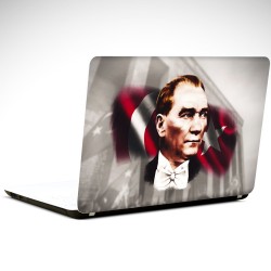 Bayrak ve Atatürk Laptop Sticker