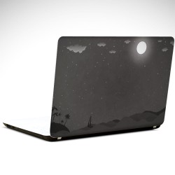Ay ve Yelkenli Laptop Sticker