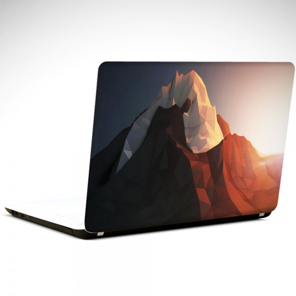 Dağ Low Poly Laptop Sticker