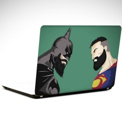 Batman Süperman Laptop Sticker