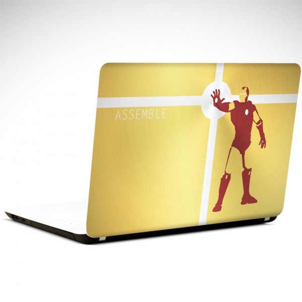 İron Man Altın Laptop Sticker
