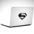 Süperman Siyah Laptop Sticker