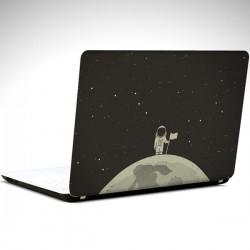 Ay ve Astronot Laptop Sticker 