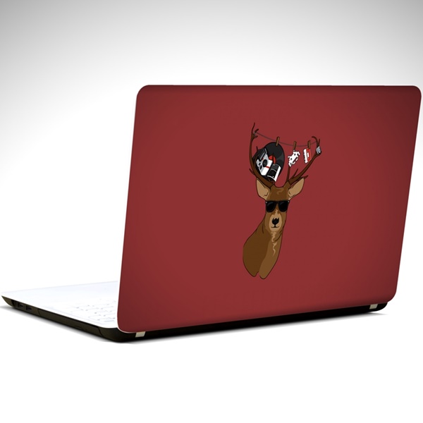 gozluklu-geyik-laptop-sticker