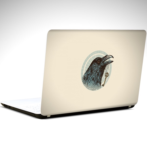 Karga ve Anahtar Laptop Sticker 