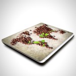 Kahve Dünya Haritası Laptop Sticker