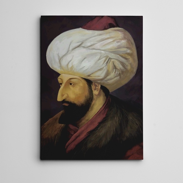 Fatih Sultan Mehmet Portre Kanvas Tablo
