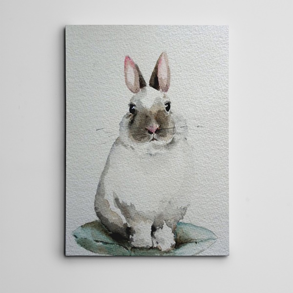 Tavşan Mini Kanvas Tablo