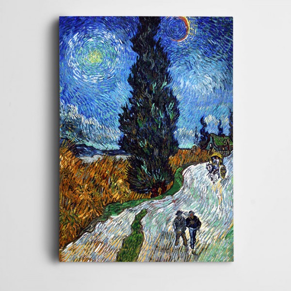 Vincent Van Gogh Country Road İn Provence By Night Kanvas Tablo