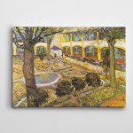 vincent van Gogh Garten Des Hospitals in Arles Kanvas Tablo