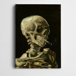 Vincent Van Gogh Head of a Skeleton With a Burning Cigarette Kanvas Tablo