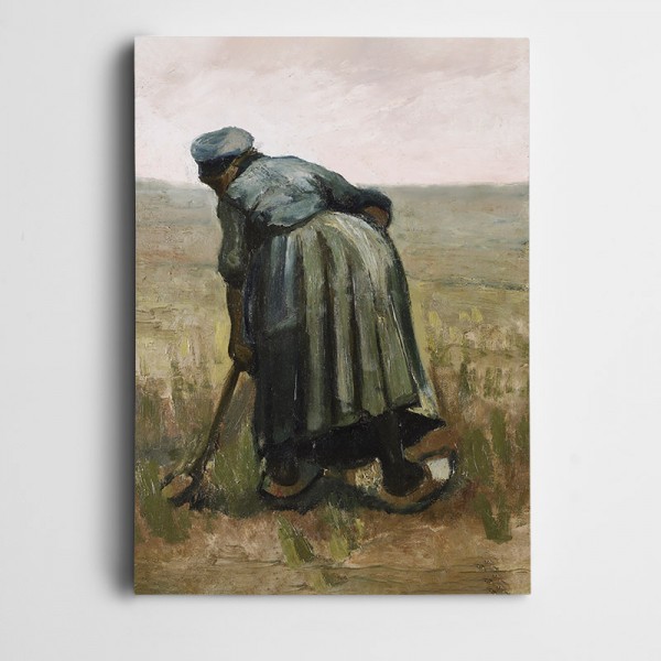 Vincent Van Gogh Peasant Woman Digging Kanvas Tablo