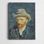 Vincent Van Gogh Seif Portrait Grey Felt Hat Kanvas Tablo