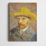 Vincent Van Gogh Seif Portrait Yellow Felt Hat Kanvas Tablo