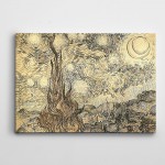 Vincent Van Gogh Starry Night Drawing Kanvas Tablo