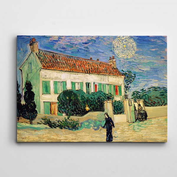 Vincent Van Gogh White House Night Kanvas Tablo